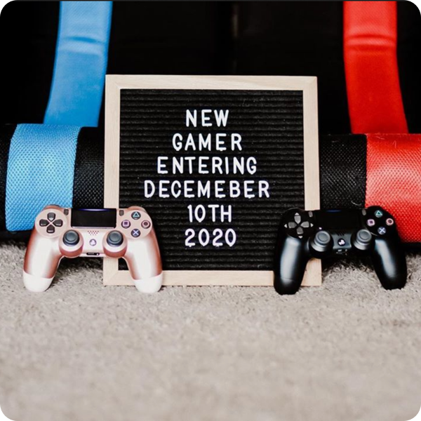 Gaming baby announcement